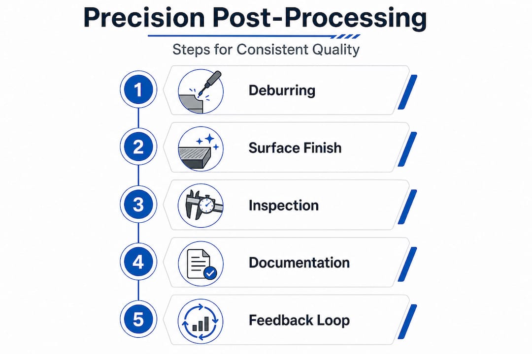 Infographic outlining key post-processing steps