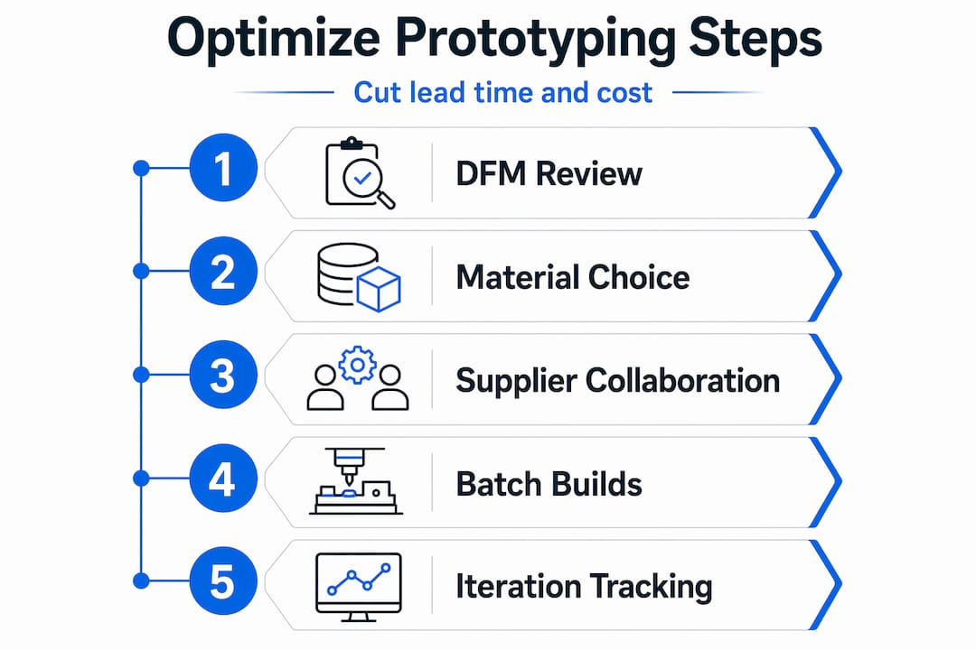 Infographic of key prototyping optimization steps