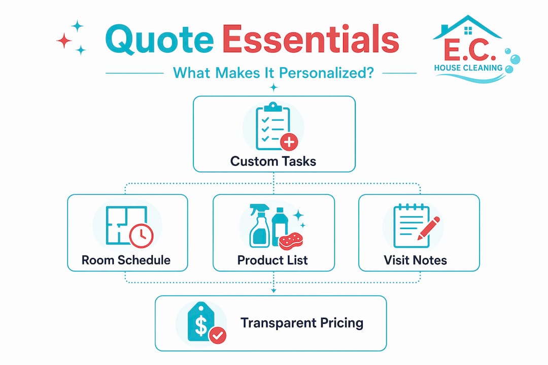 Hierarchy infographic of personalized quote components
