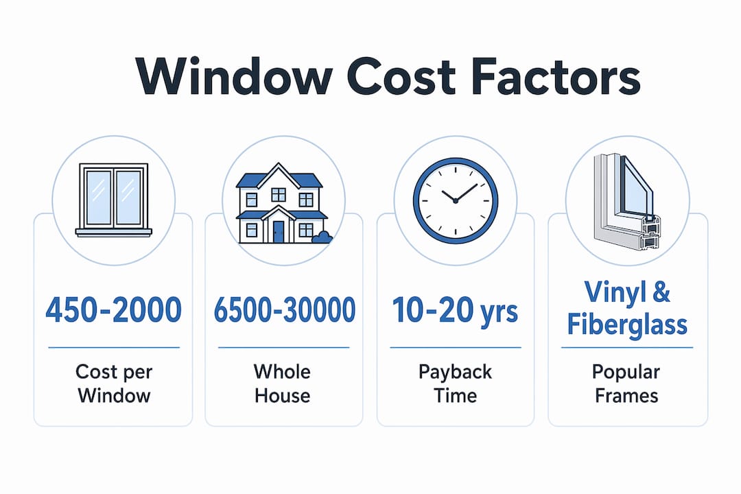 Infographic showing key cost and savings statistics