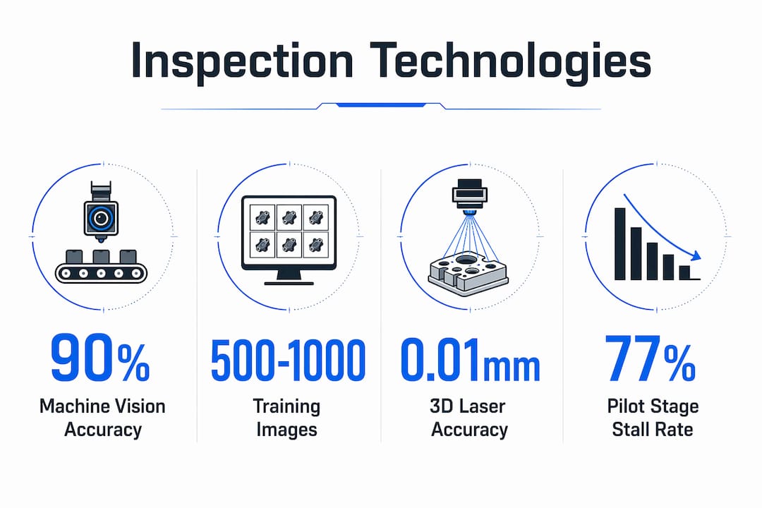 Infographic comparing key inspection technologies and stats