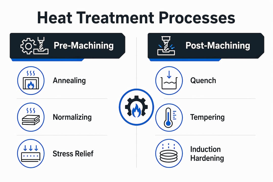 Infographic comparing heat treatment processes