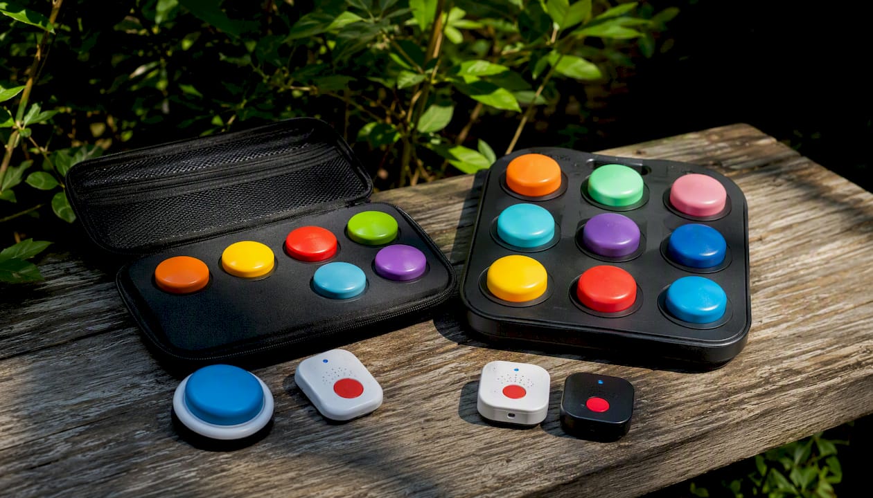 Different types of dog communication buttons
