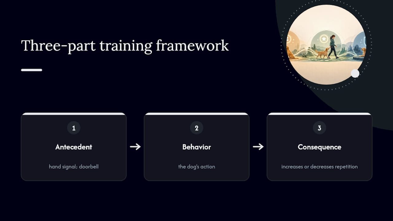 Antecedent behavior consequence training cycle