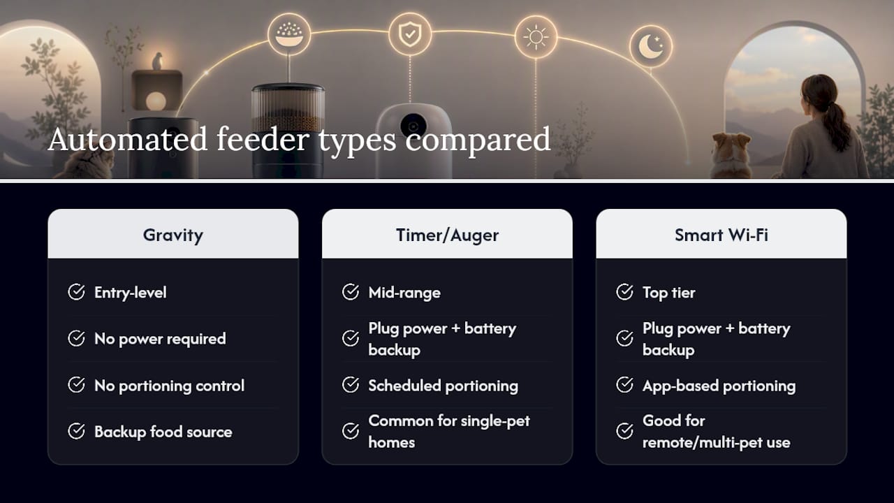 Comparison of Popular Automated Feeder Brands and Models — overview diagram