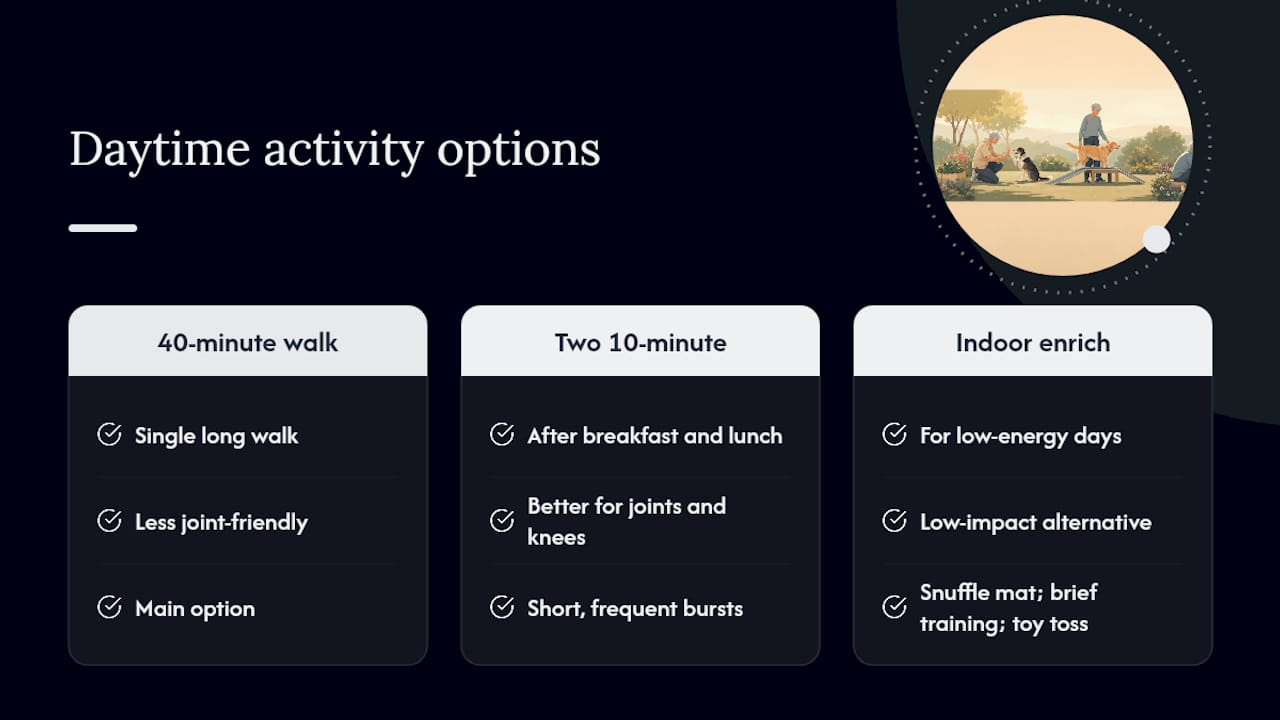 Comparison of shorter walks and one long walk