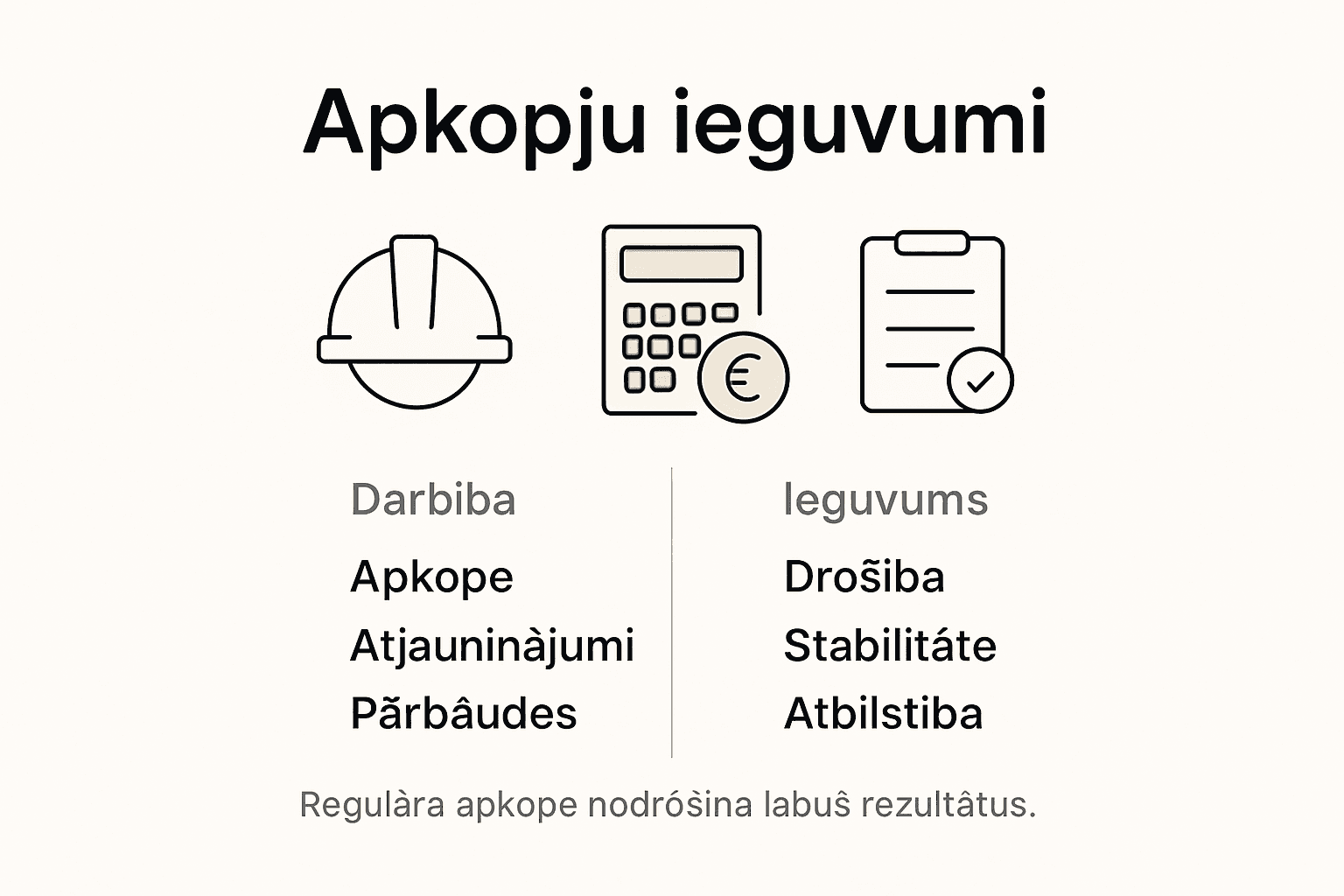 Infografika: 2025. gada tehniskās apkopes priekšrocības