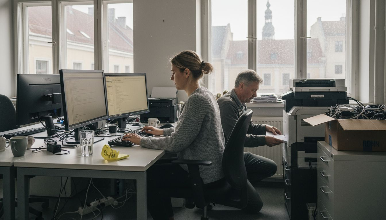 Kolēģi ikdienā izmanto dažādu biroja tehniku