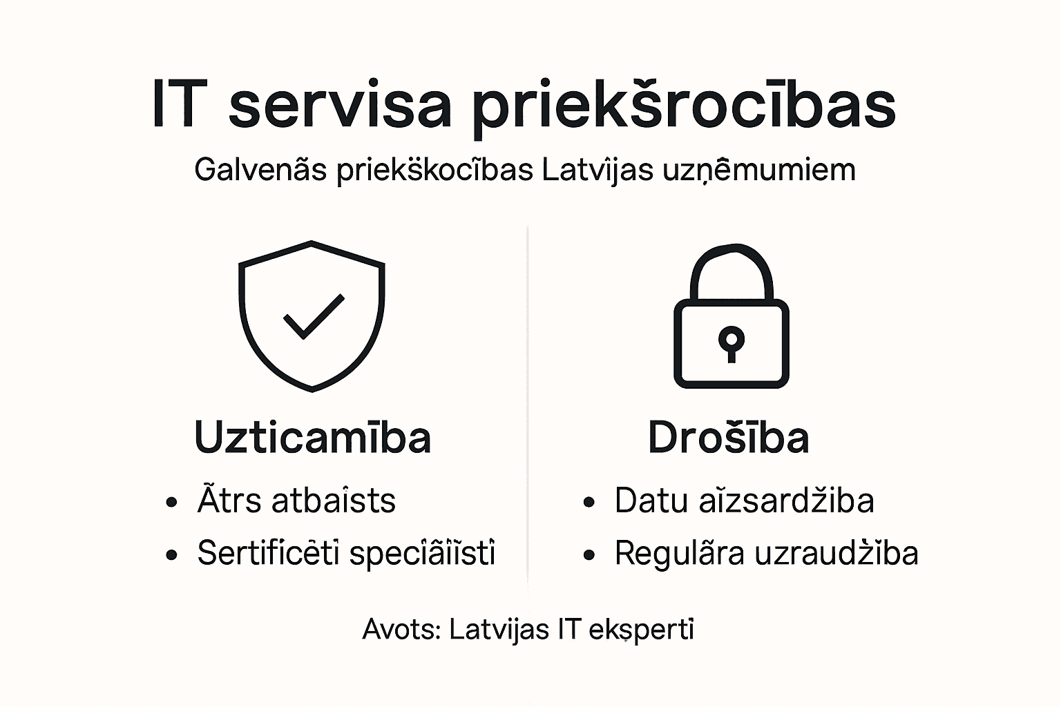Infografika: Kāpēc izvēlēties profesionālu IT servisu – galvenie ieguvumi uzņēmumam