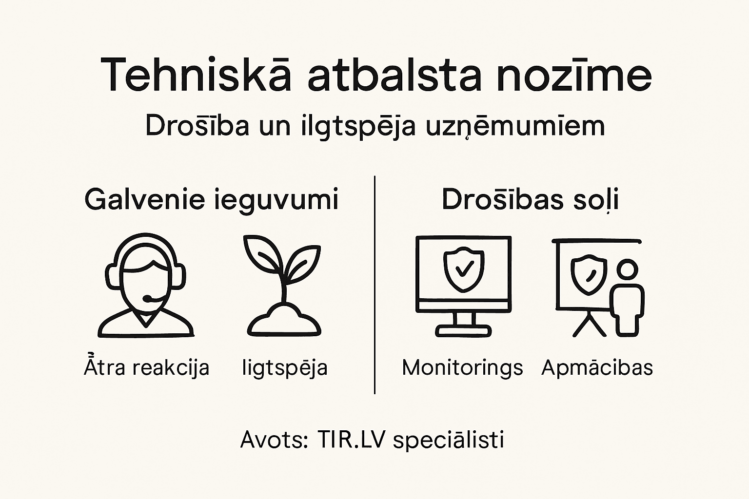 Infografika: Kā tehniskais atbalsts stiprina uzņēmuma drošību