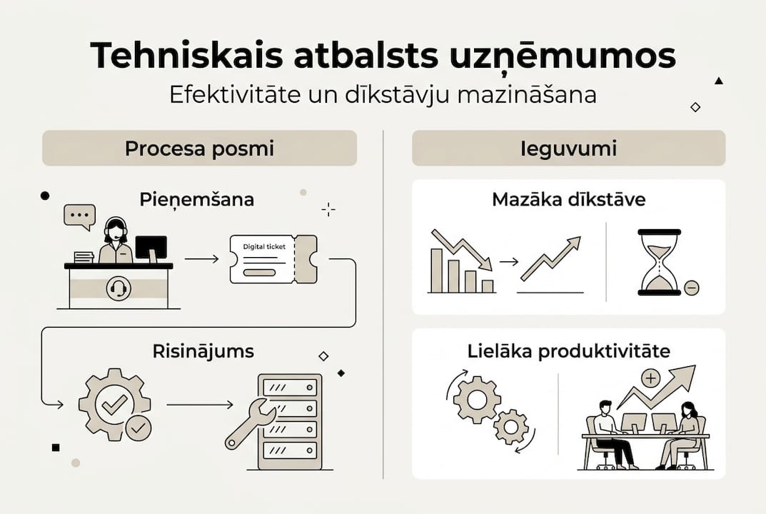 Infografika: Kā tehniskais atbalsts uzlabo ikdienas darbu