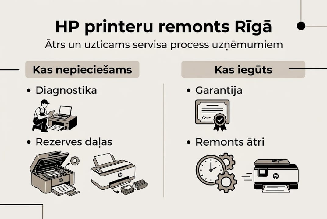 HP printeru remonta soļu un ieguvumu vizuālais ceļvedis