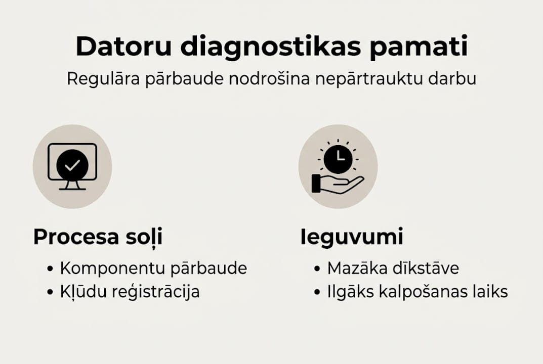 Infografika: svarīgākās lietas, kas jāzina par datora diagnostiku