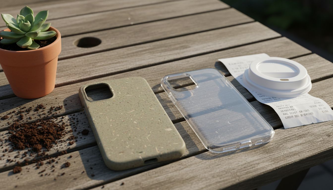 Compostable vs plastic phone cases comparison