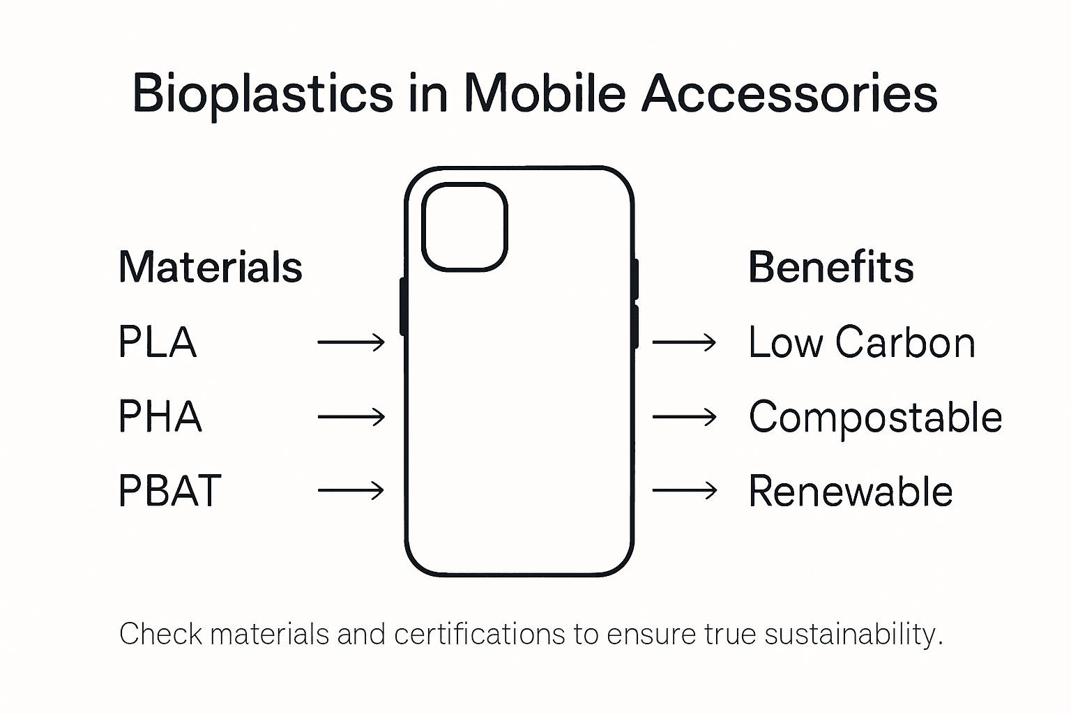 Infographic comparing bioplastics and benefits