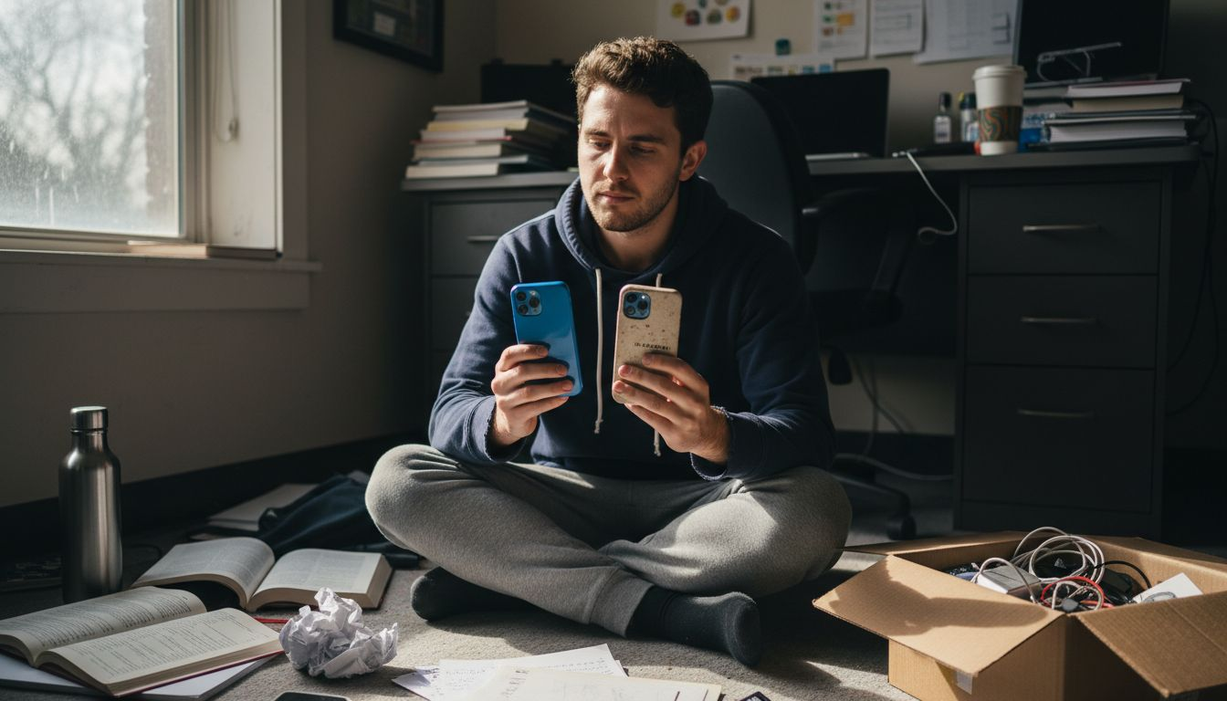 Student compares plastic and plant-based cases