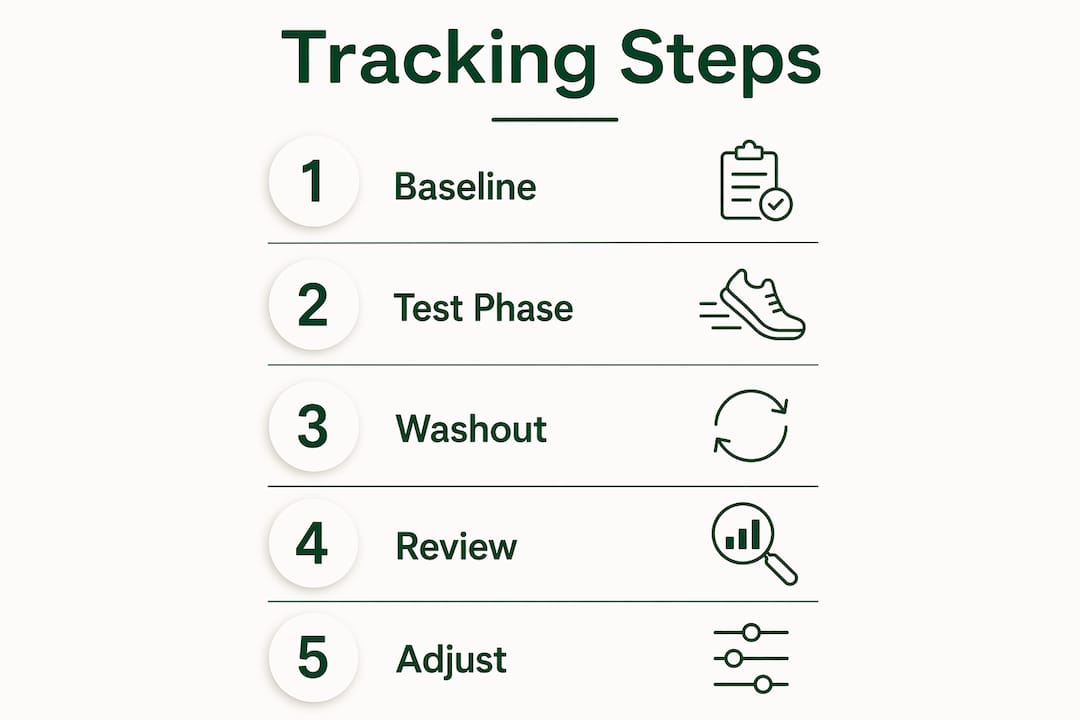 Infographic showing five key steps to track herbal wellness