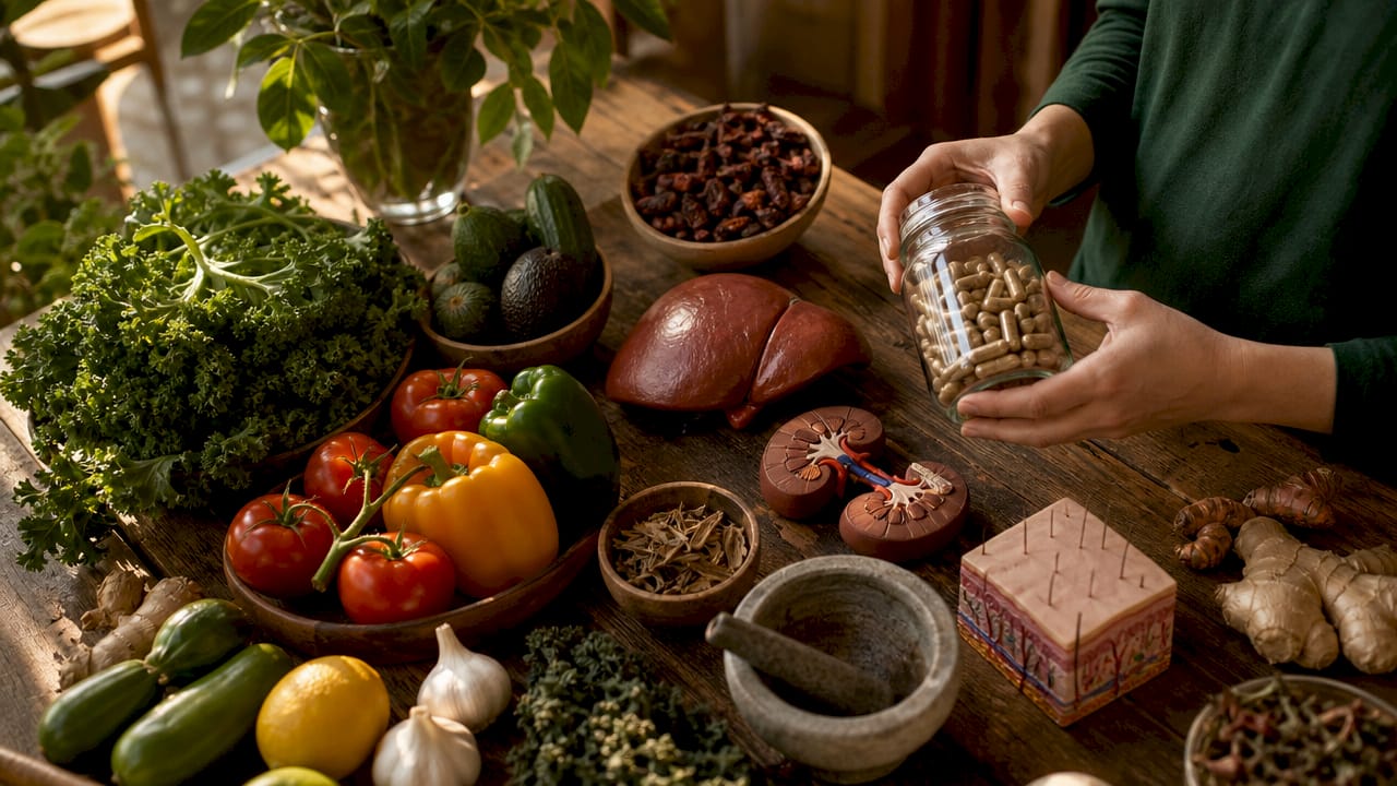 Detox organ models with natural foods