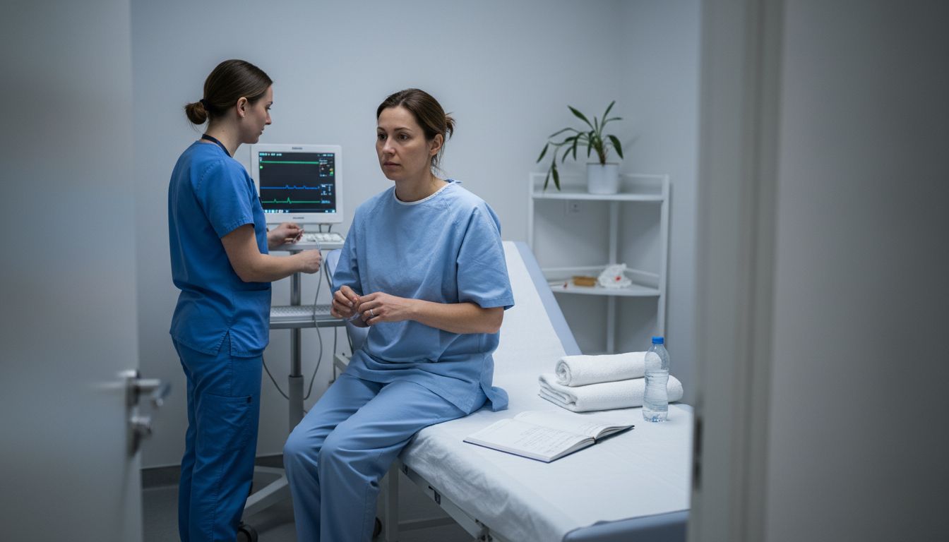 Patient preparing for breast lift surgery