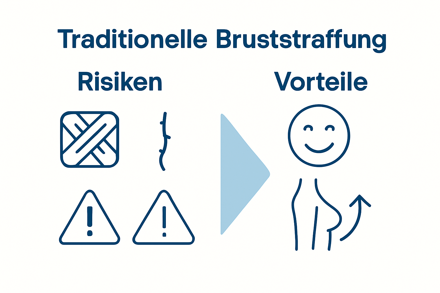 Infographic comparing risks and benefits of breast lifts
