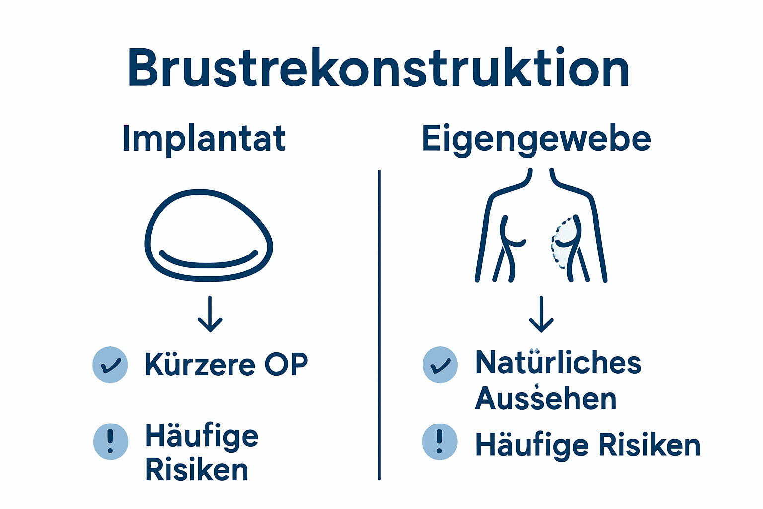&Uuml;bersichtsgrafik: Verschiedene Methoden zum Wiederaufbau im direkten Vergleich &ndash; Vor- und Nachteile auf einen Blick