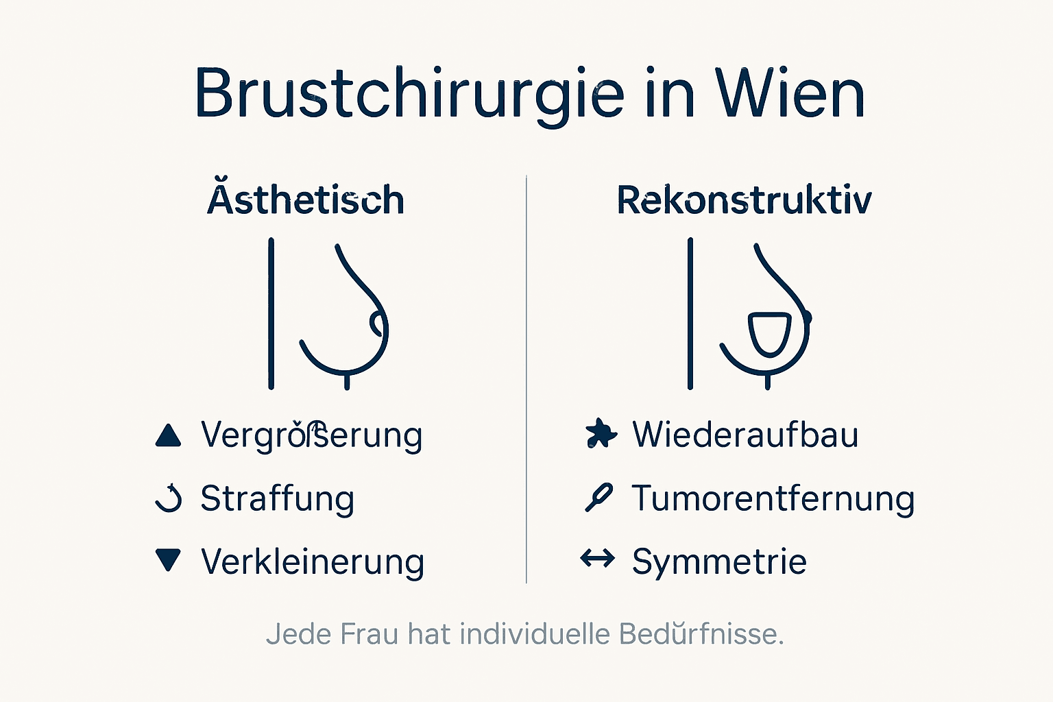 Brustoperationen in Wien auf einen Blick &ndash; Alle wichtigen Fakten kompakt in einer Infografik