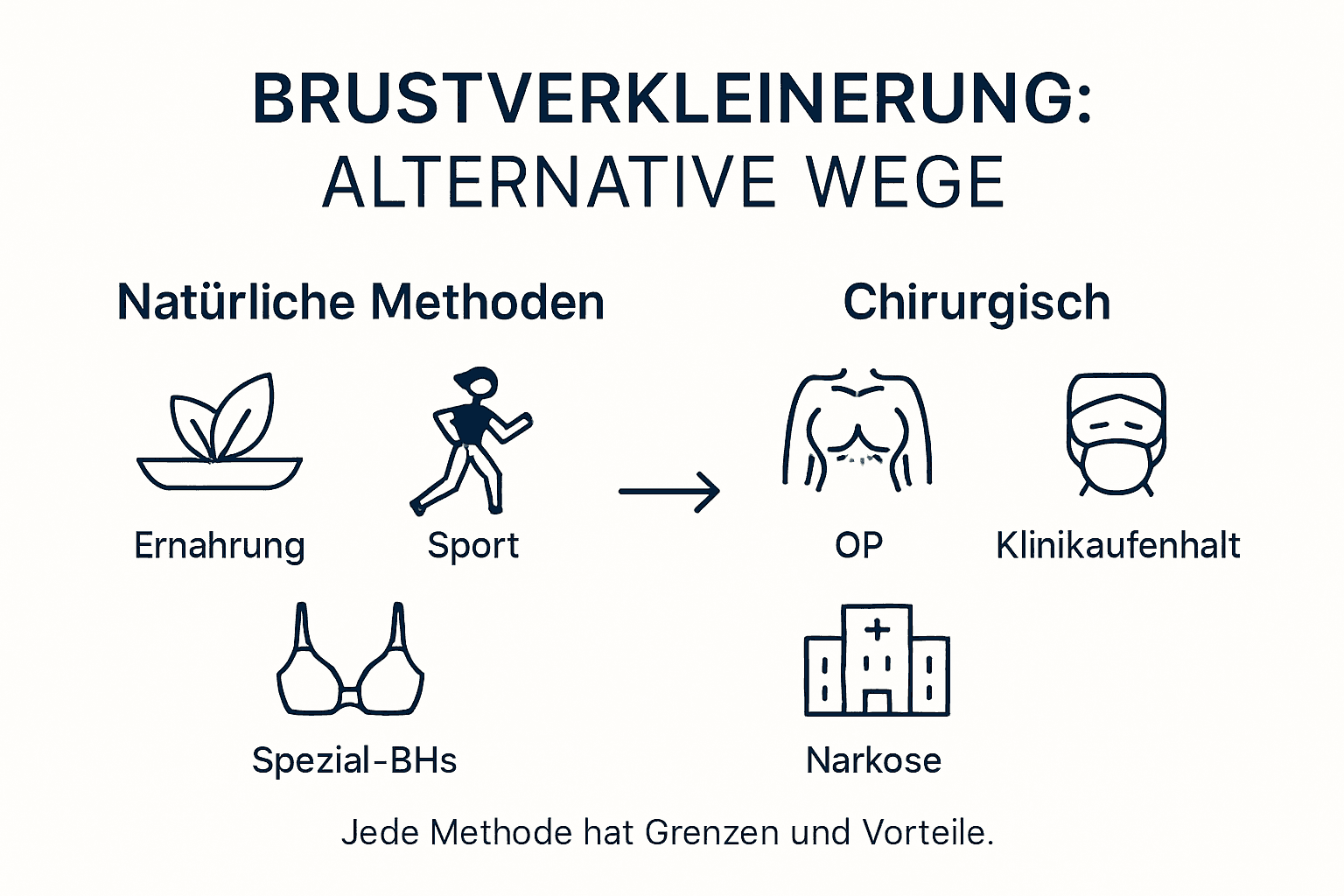 Infografik: Verschiedene Methoden zur Brustverkleinerung im &Uuml;berblick