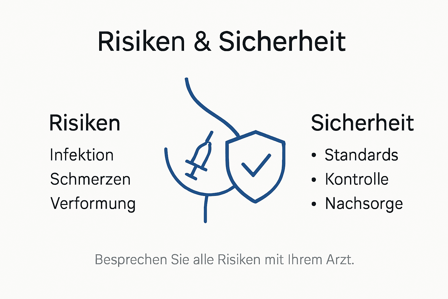 Infografik: Risiken und Sicherheit bei einer Brustvergrößerung