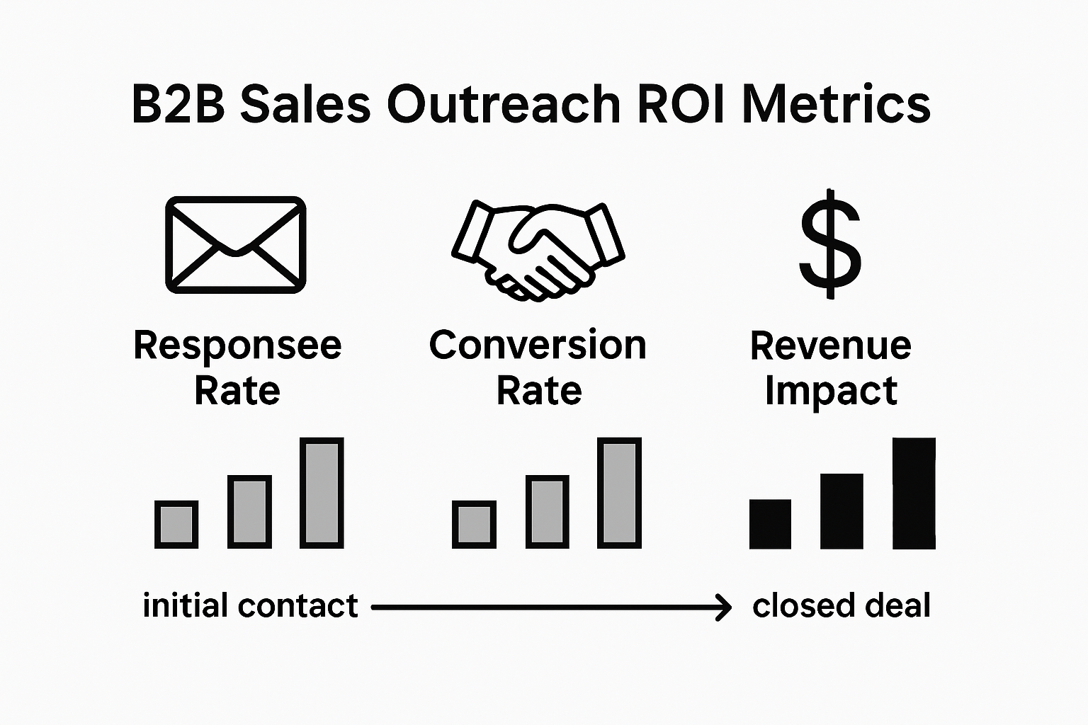 Infographic comparing B2B outreach ROI metrics