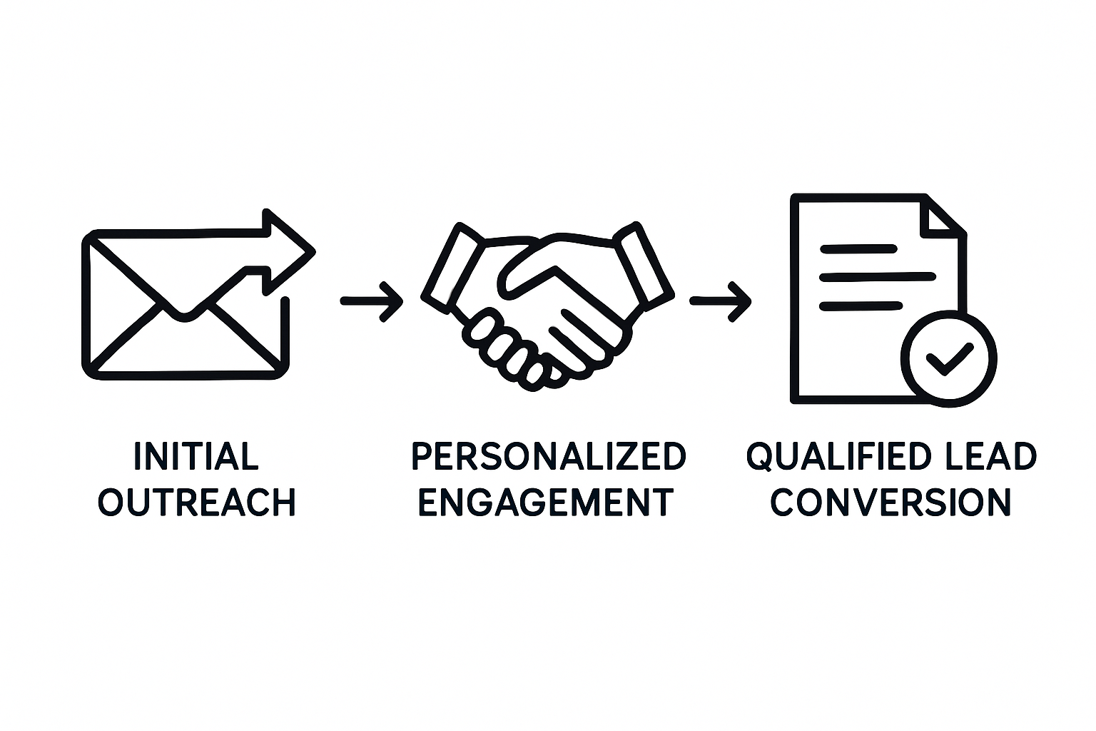 Infographic B2B email outreach process