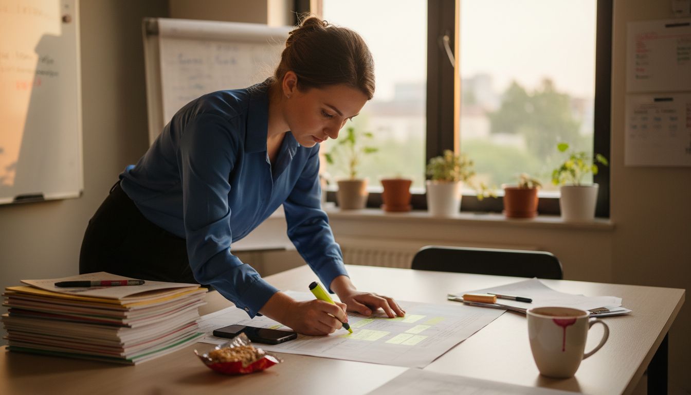 Content strategist mapping buyer's journey stages