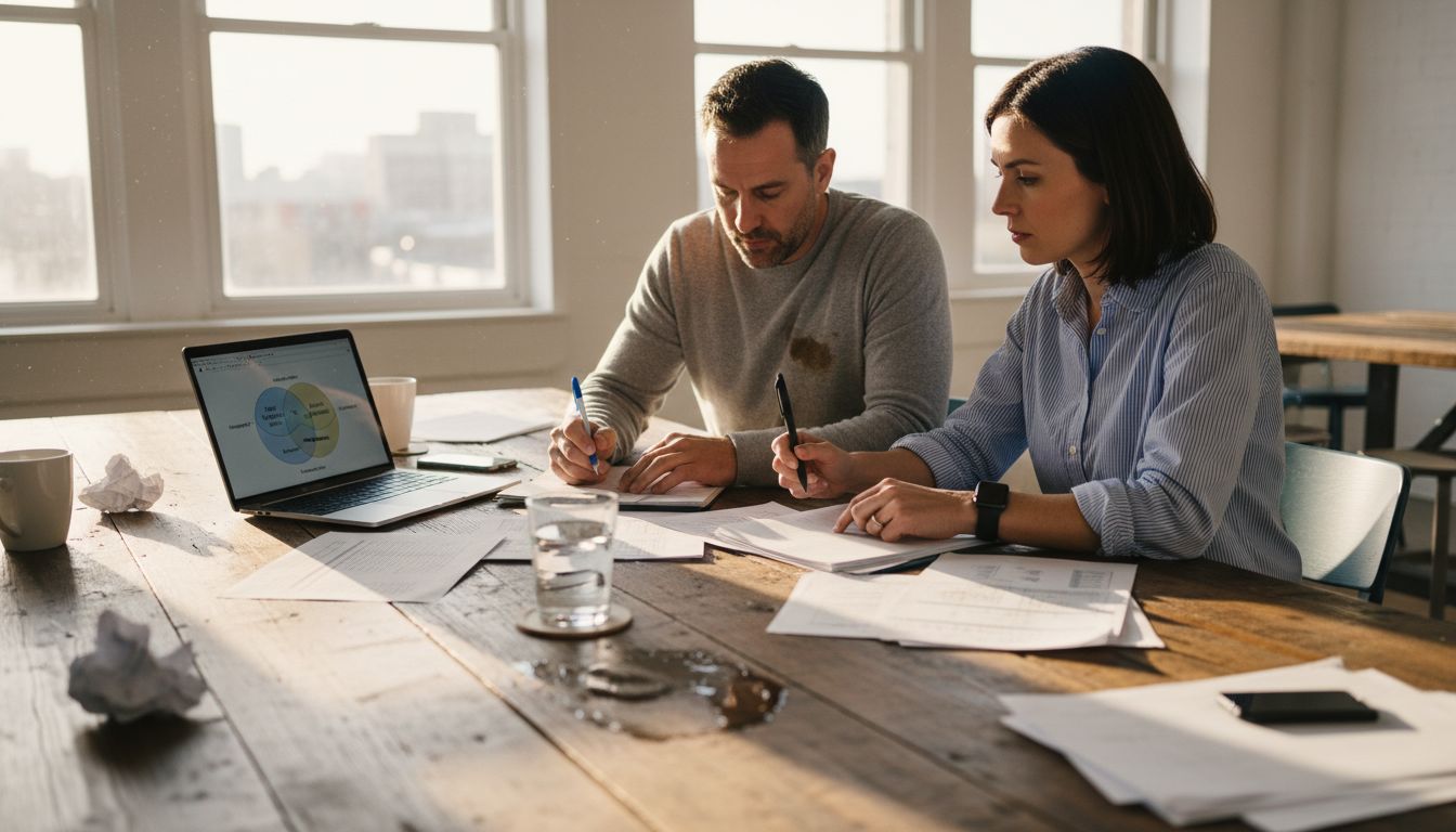 Marketers organizing prospecting documents