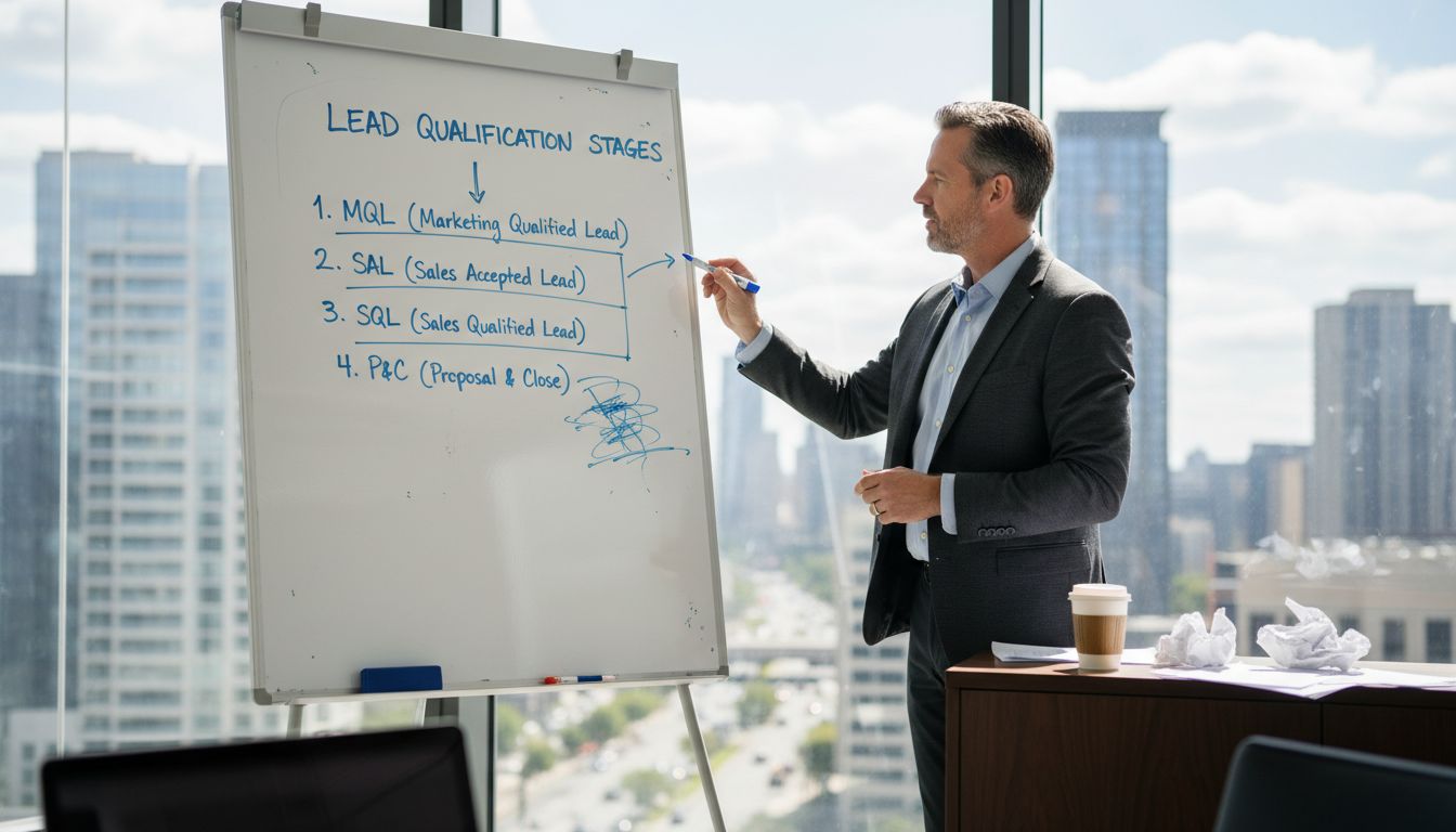 Sales manager explains lead qualification steps