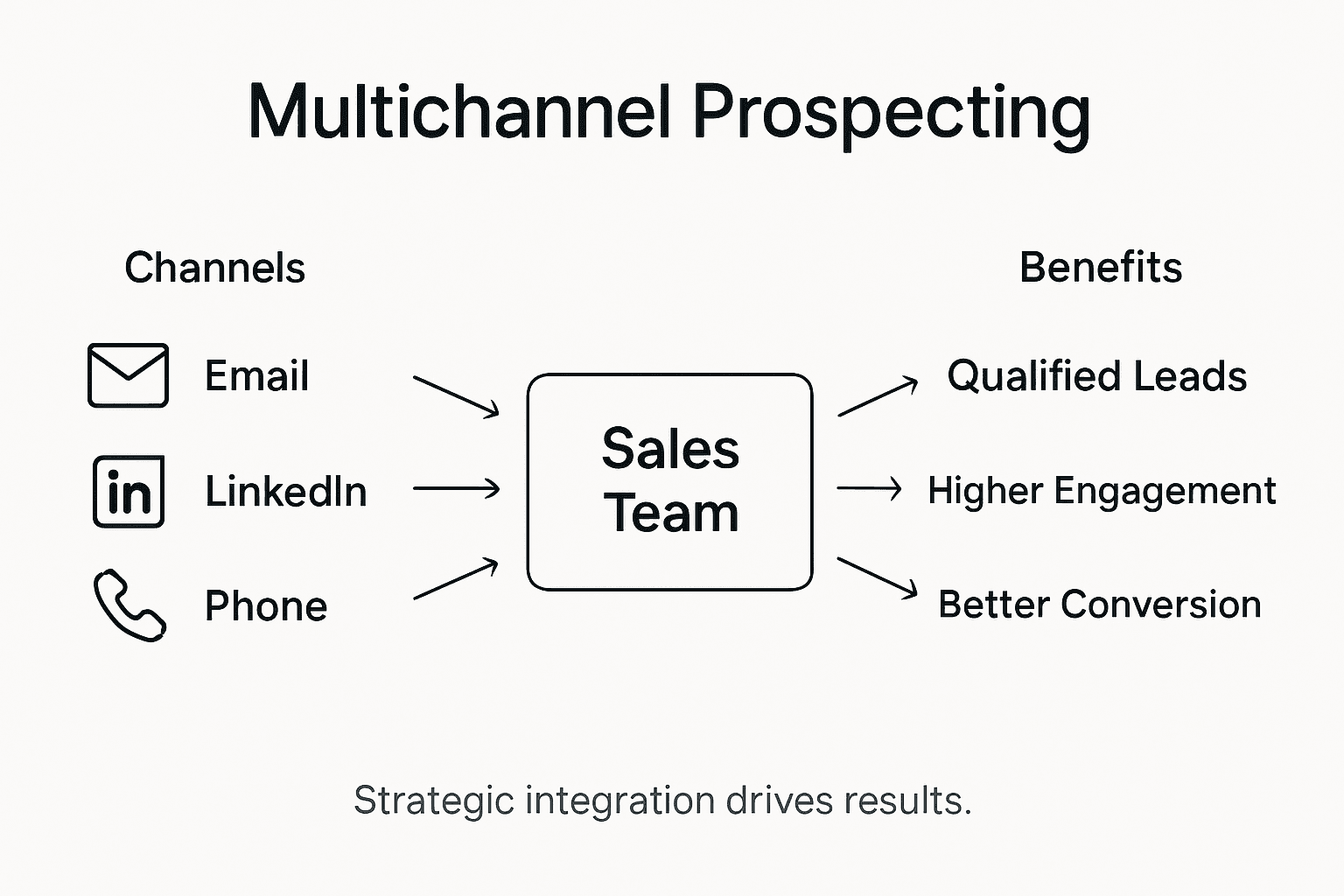 Infographic showing multichannel B2B lead strategies