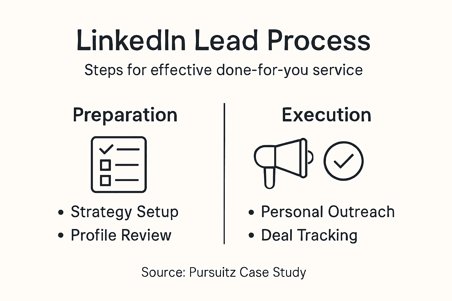 Infographic of LinkedIn lead gen steps