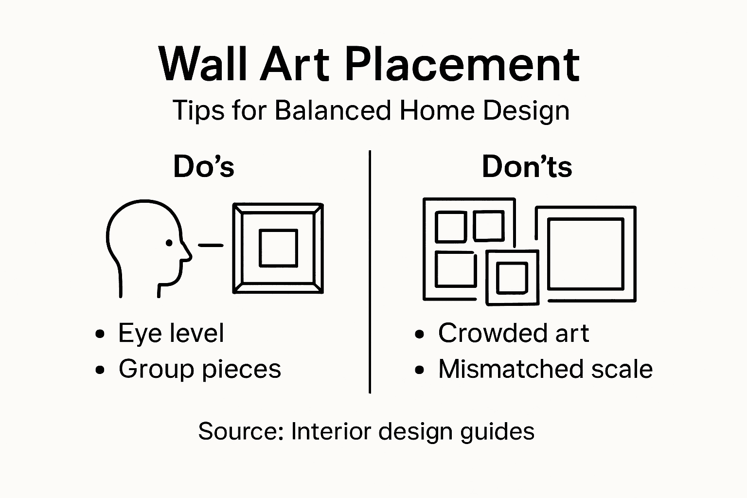 Infographic with wall art placement strategies