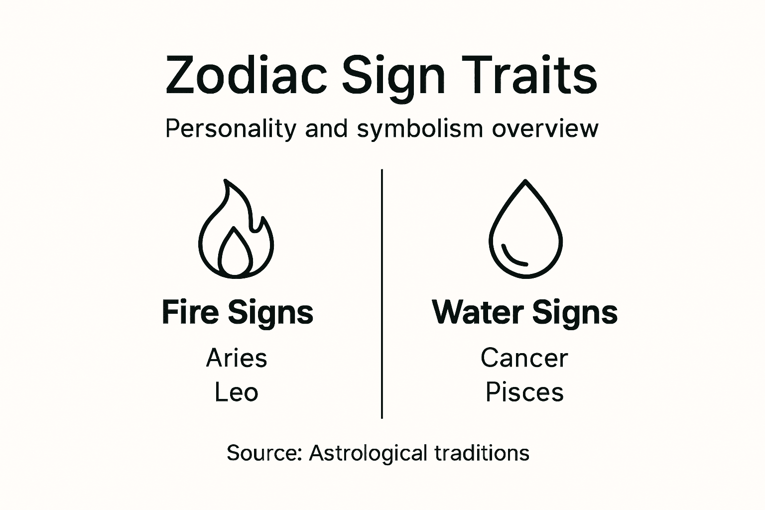 Infographic highlighting zodiac sign personality traits