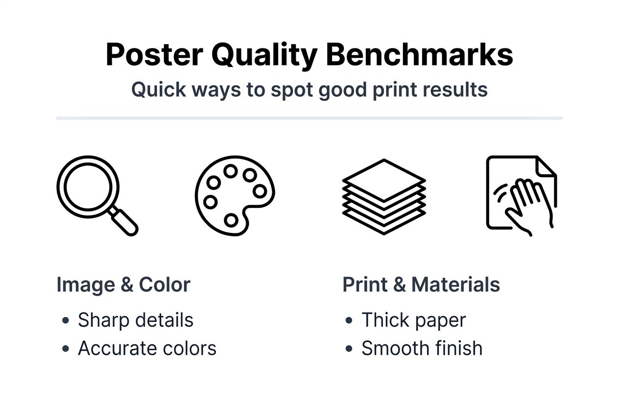 Infographic of poster print quality benchmarks