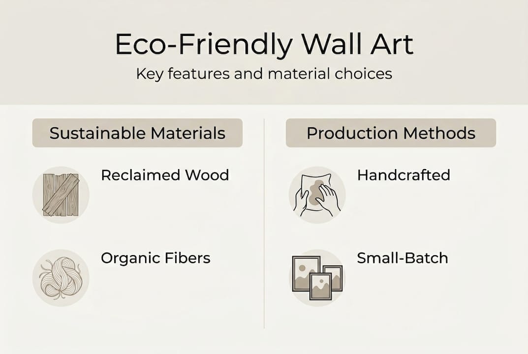 Infographic on eco-friendly wall art materials and methods