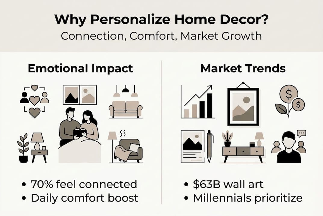 Infographic on personalized home decor benefits