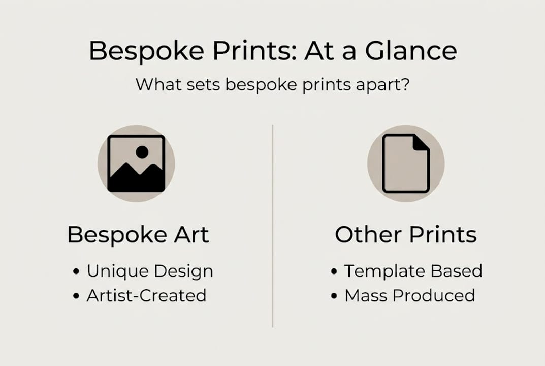 Infographic comparing bespoke and other prints