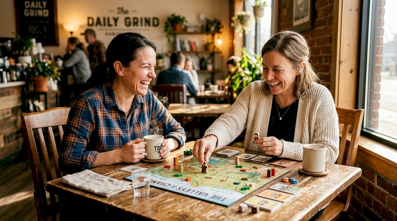 Two friends enjoying experiential gift