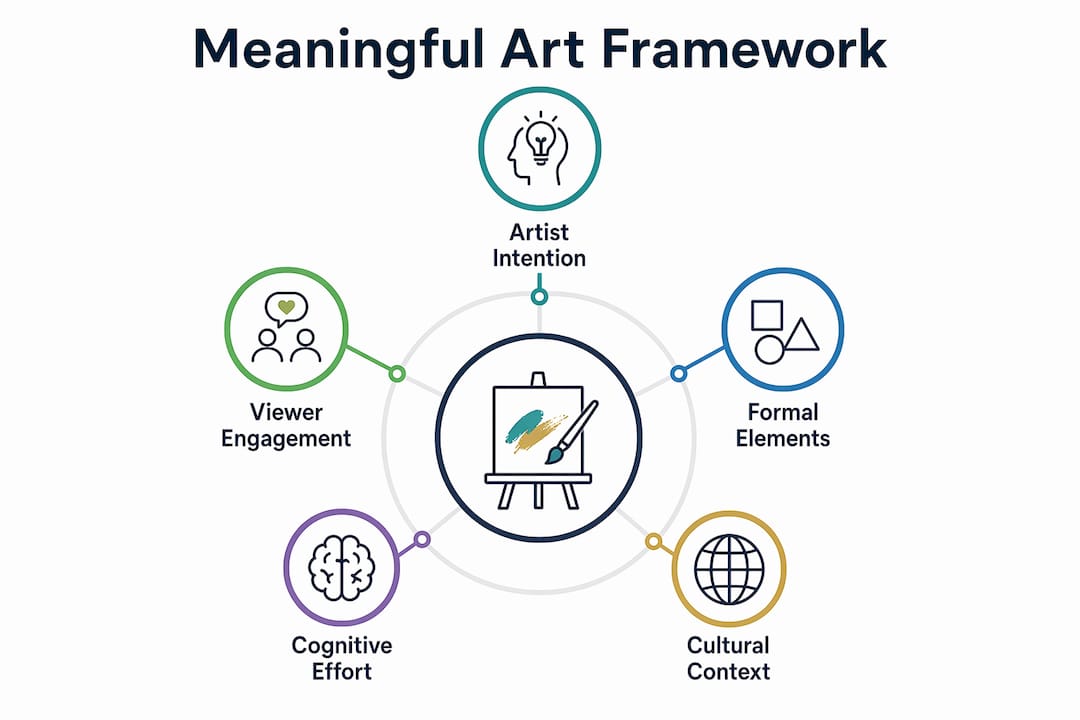 Infographic showing meaningful art components hierarchy