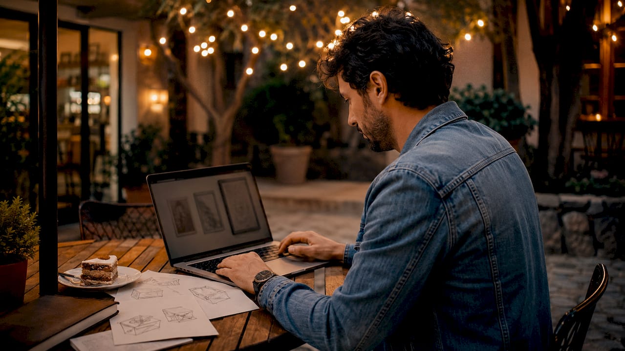 Man choosing personalized gift online