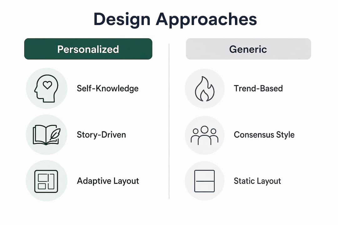 Infographic comparing personalized and generic interior design