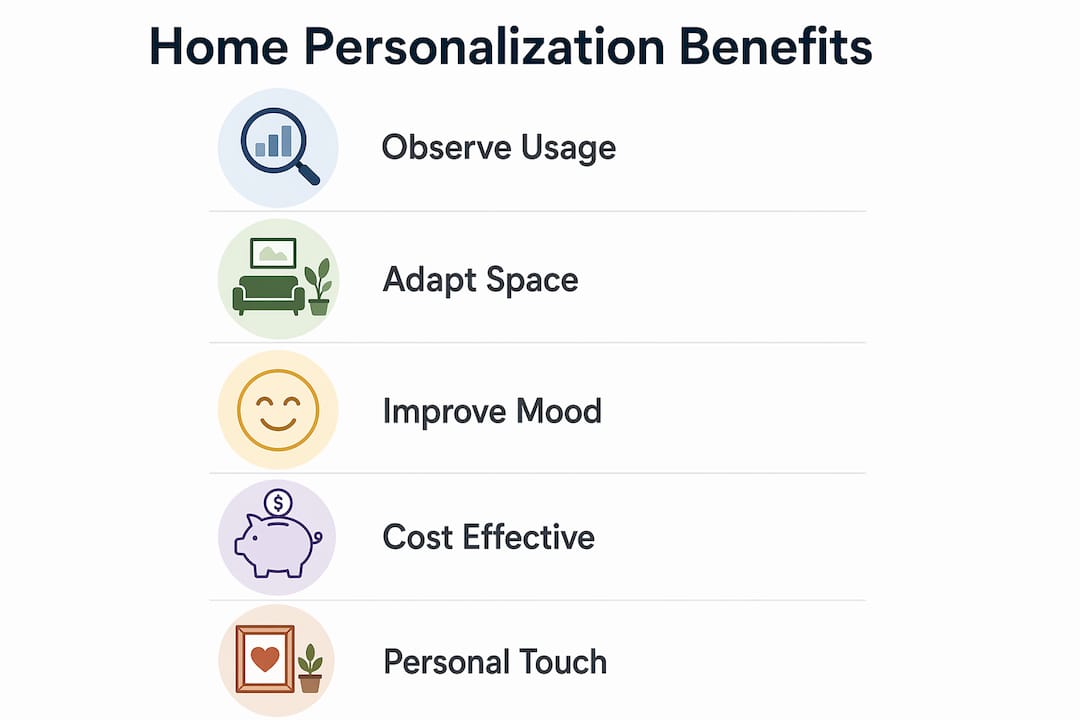Infographic summarizing benefits of home personalization