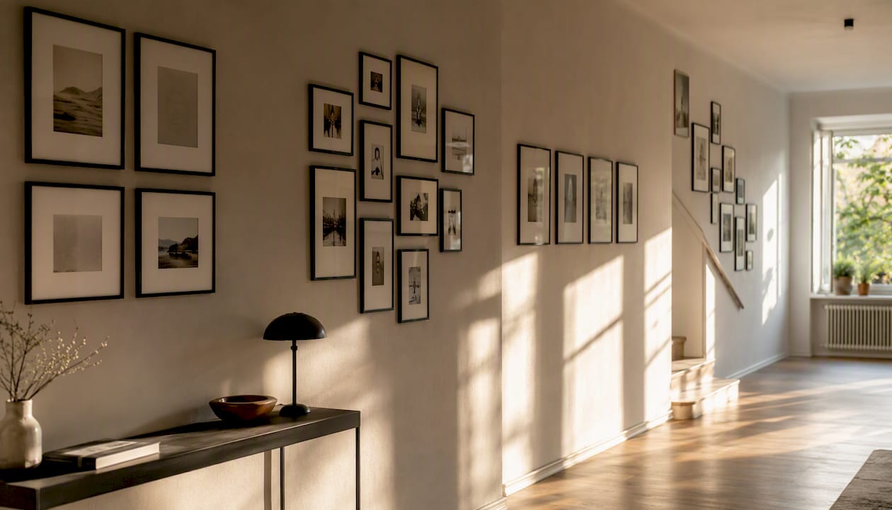 Four types of gallery wall layout styles