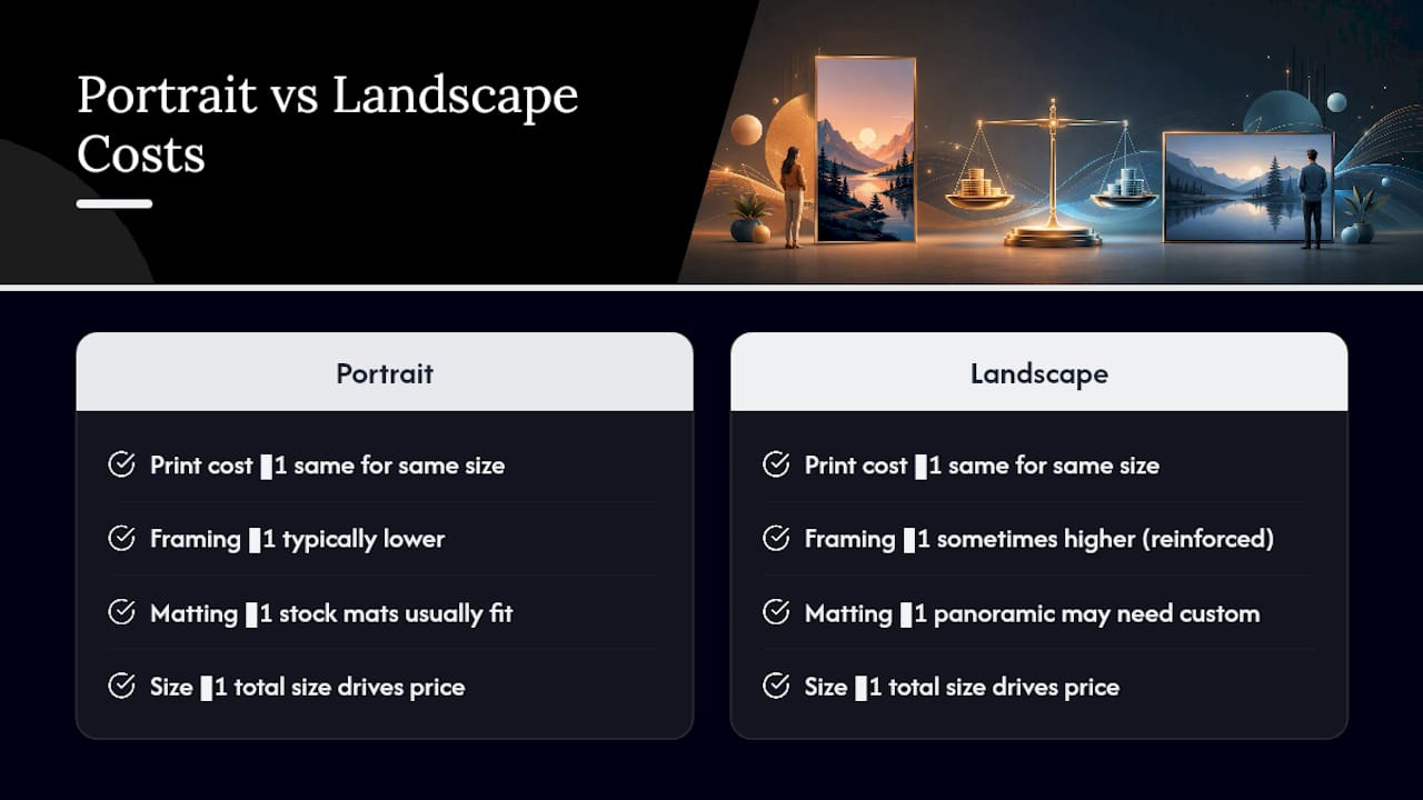 Do Portrait and Landscape Posters Cost Different Amounts? — overview diagram