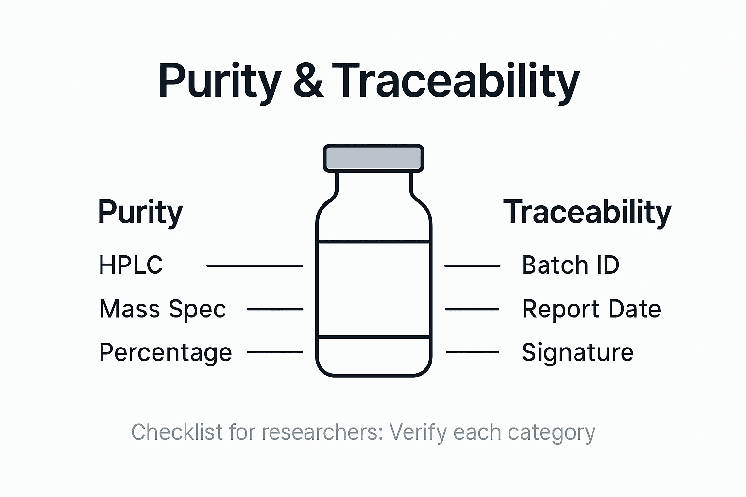 Infographic on purity and traceability features