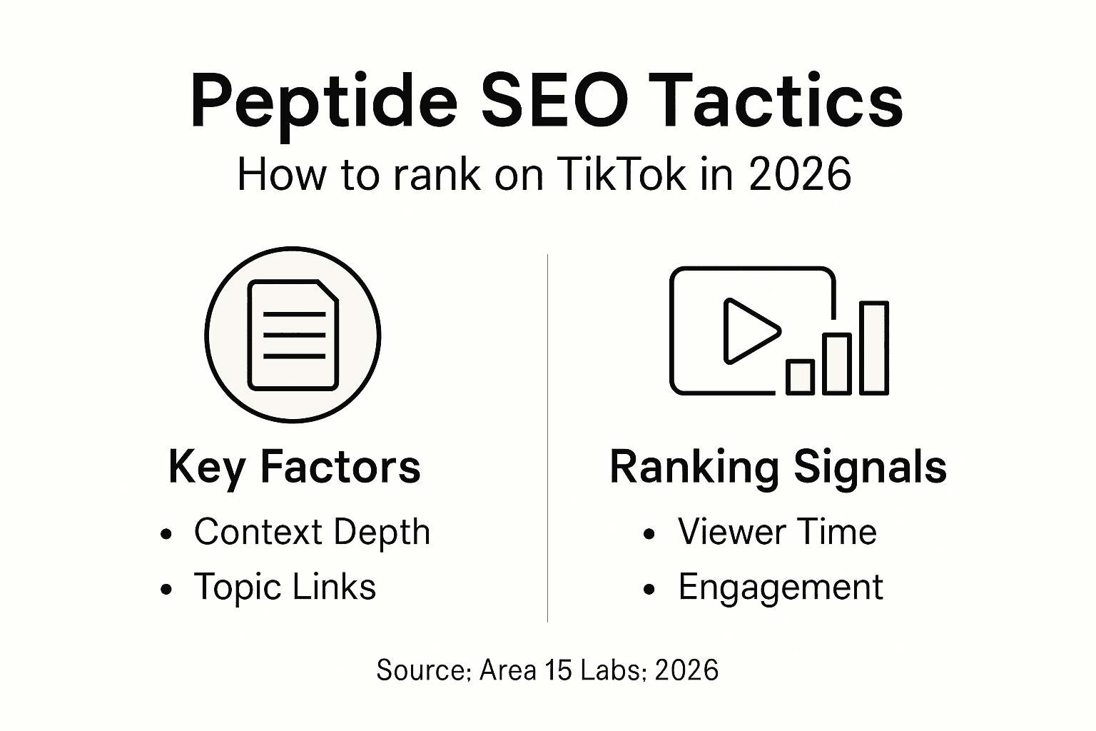 Infographic peptide SEO strategies for TikTok